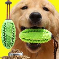 Amazon Hot sale Rubber dog toothbrush toys Leak Food Balls Pet toothbrush teeth cleaning Chew toy