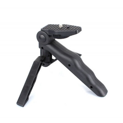 2 in 1 Table Mini Portable Folding Tripod Stand + Hand Grip for DC DSLR SLR Camera