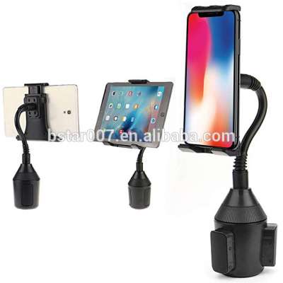 Flexible Long Neck Car Cup Holder Mount Holder for Most Smartphones and 7-11'' Tablets